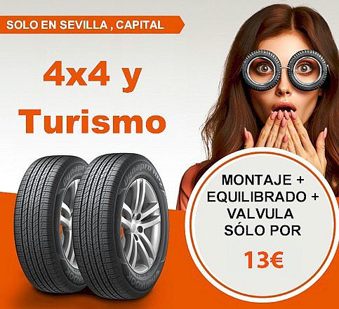 MONTAJE + EQUILIBRADO + VALVULA SÓLO EN SEVILLA CAPITAL.